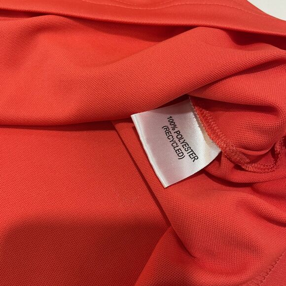 Adidas Men’s Athletic Polo Shirt Red Black Climalite Performance Stretch Golf M - Picture 6 of 7